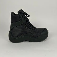 Bottega Veneta Lace Up Nylon Boot Size 42
