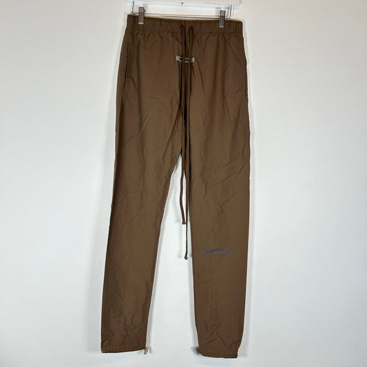 Essentials Brown Logo Nylon Pants Size XS