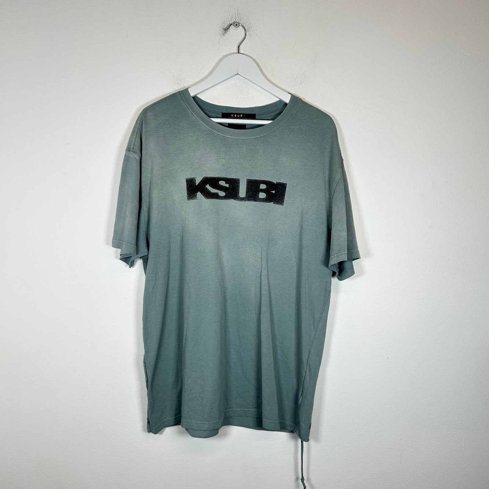 Ksbui Washed Blue Logo T-shirt Size M