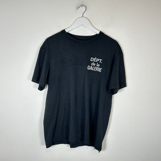 Gallery Dept Black Reversible French Logo T-shirt Size M