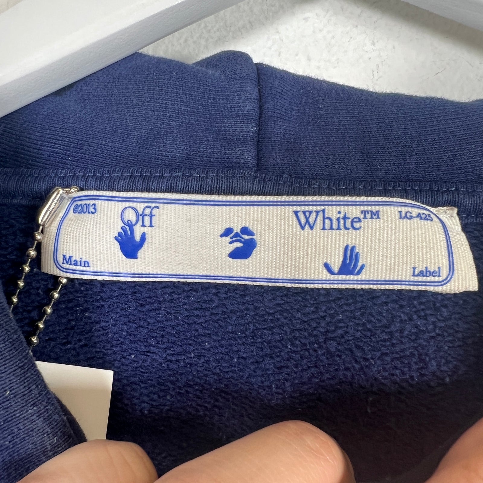 Off-White Navy Rubber Arrows Sweatshirt Size M