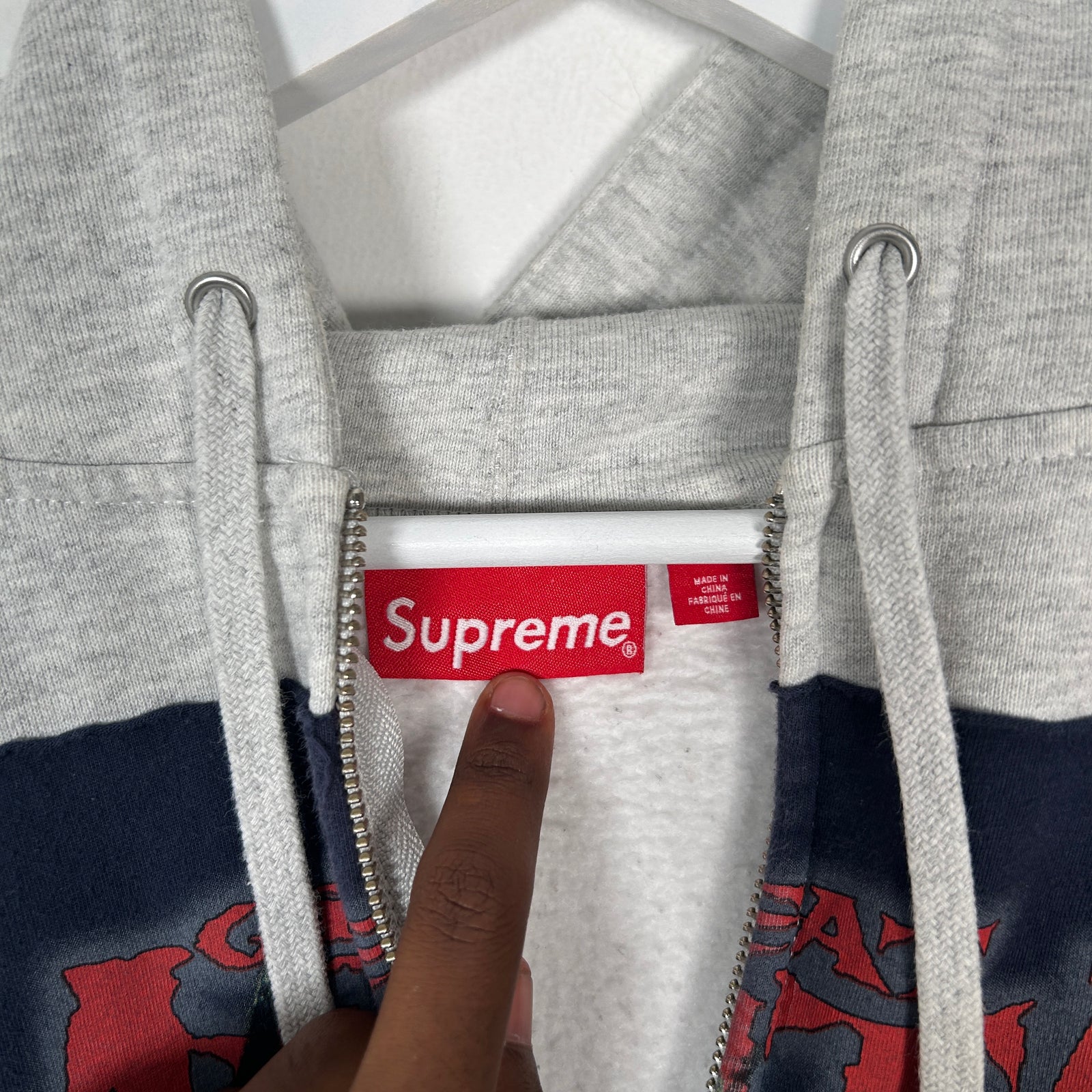 Supreme Muta Zip Up Grey Hoodie Size M