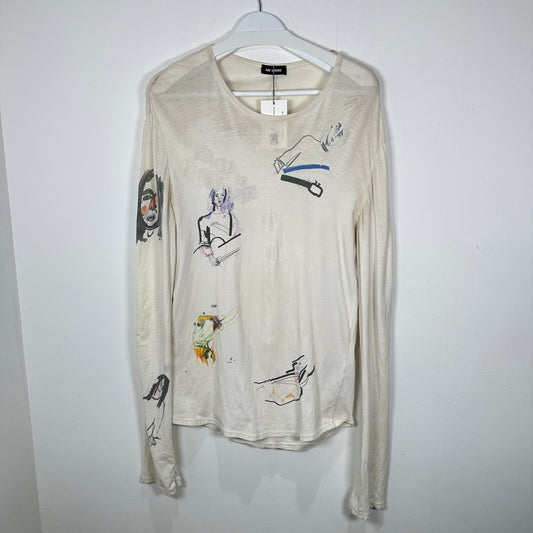 Raf Simons Guitar Boy Sketch Long-Sleeve Size L