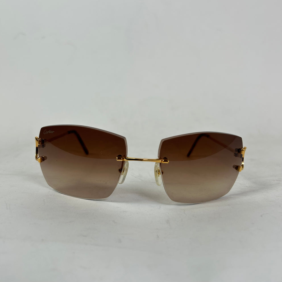 Cartier Big C Decor Gold Wire Glasses