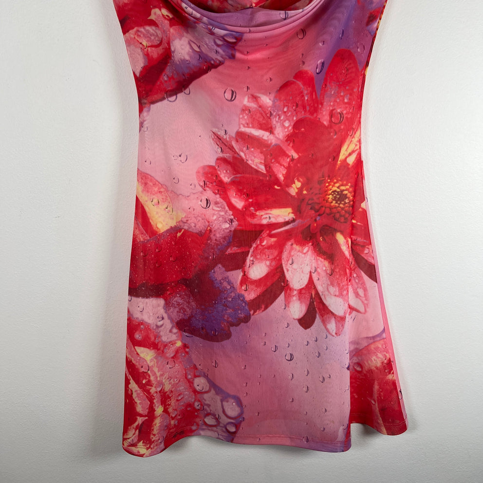 Miaou Pink Ginger Floral Minidress Size XS