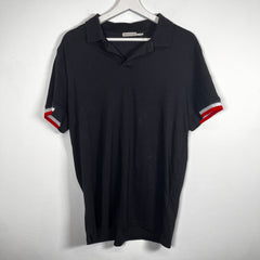 Moncler Black/Red Polo Size L