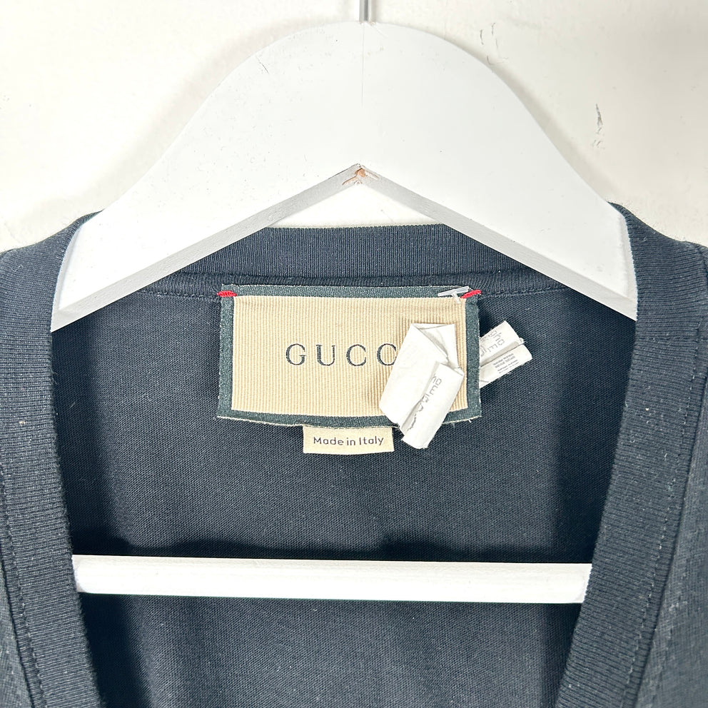 Gucci 'GG' Logo Black T-Shirt Size XS