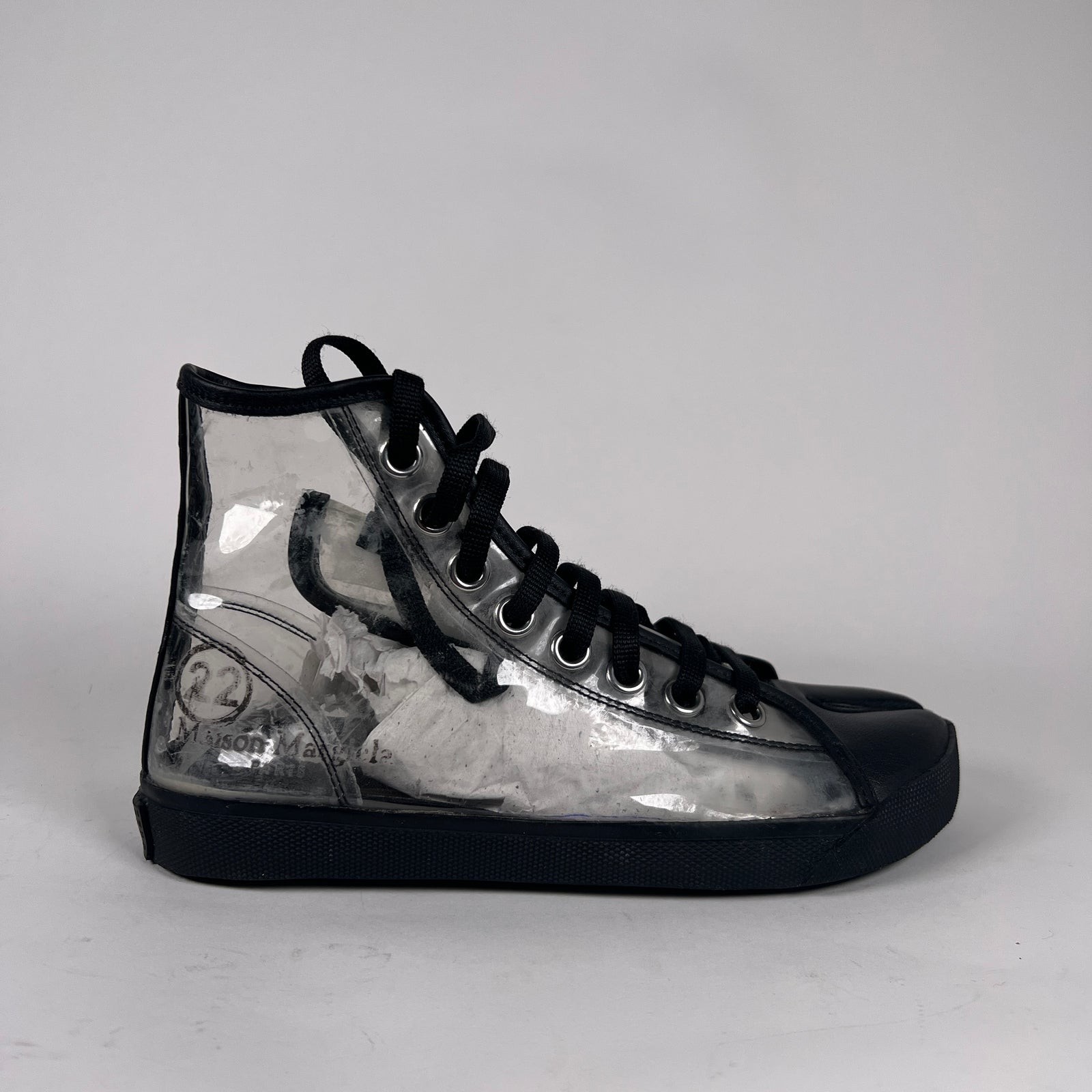 Maison Margiela Clear Tabi Sneakers Size 5