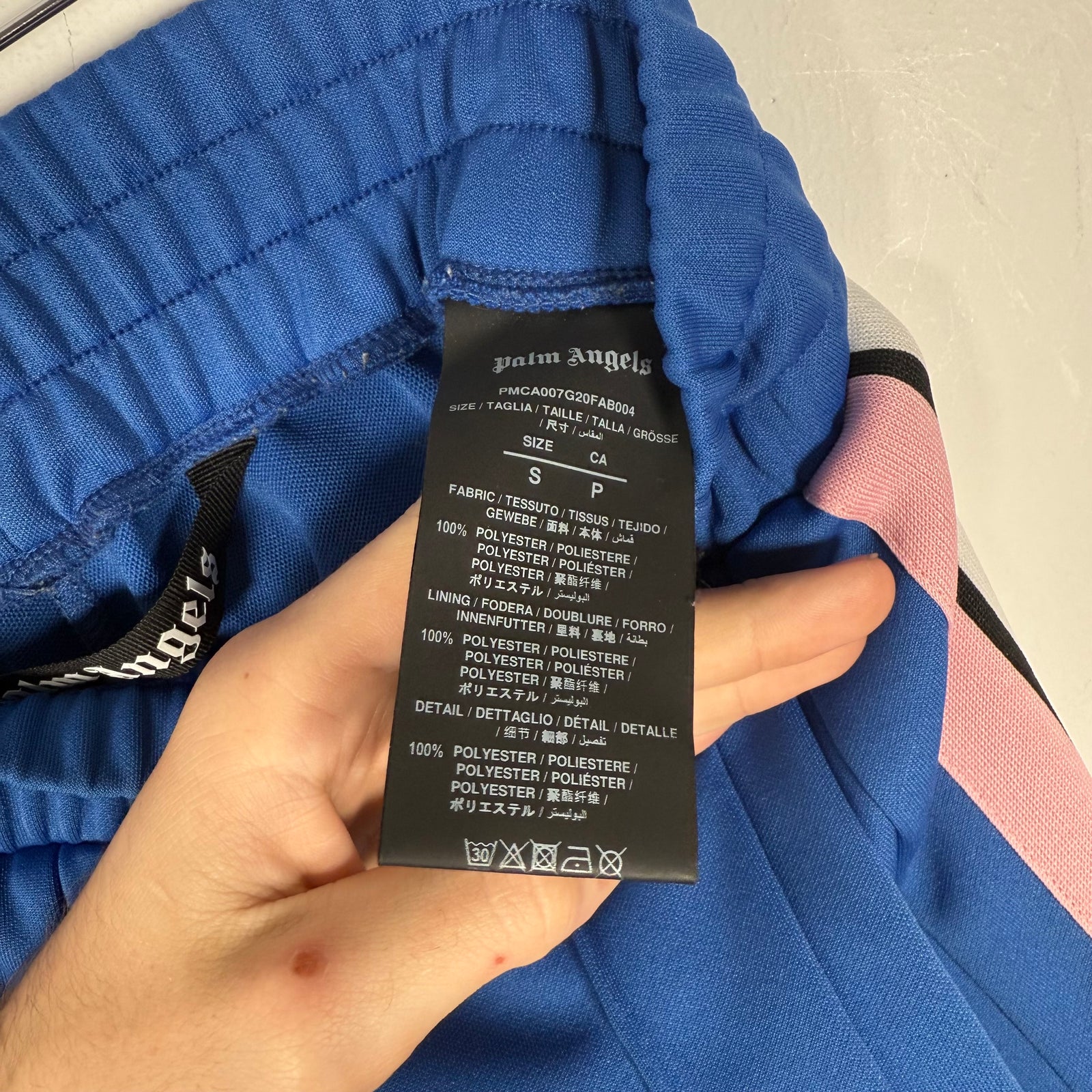 Palm Angels X NBA College Blue Track Pants Size S