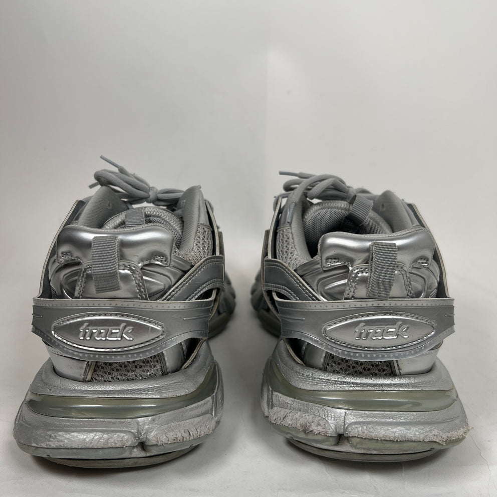Balenciaga Metallic Silver Track Sneaker Size 43