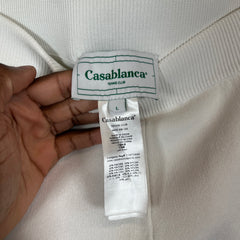 Casablanca White/Red Wave Knit Lounge Pants Size L