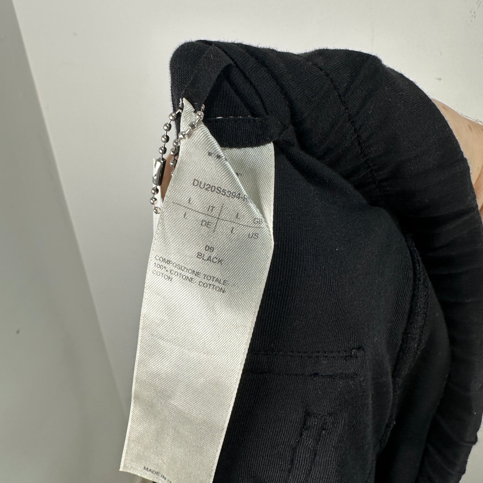 Rick Owens Black 'Prisoner' Sweatpants Size L