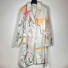 Off-White x Futura Graffiti Arrows Runway Trench Coat Size S