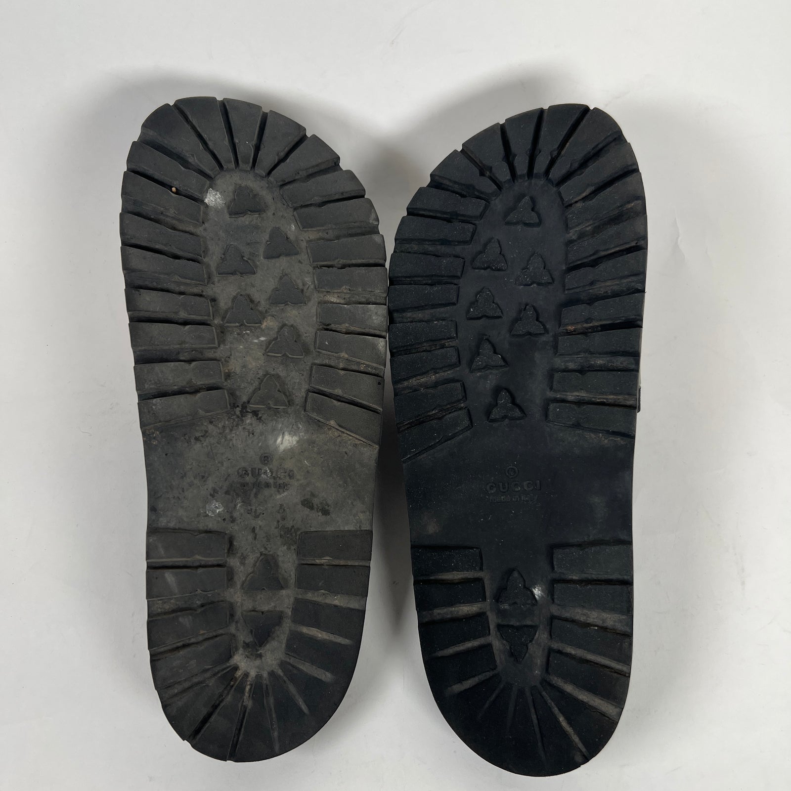 Gucci Black Classic Stripe Logo Slides Size GG 11