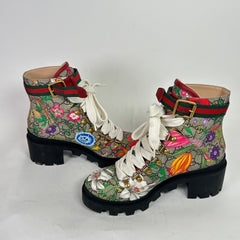 Gucci GG Monogram Flora Ankle Boots