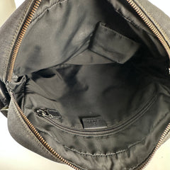 Gucci Black Leather Embossed Cross Body