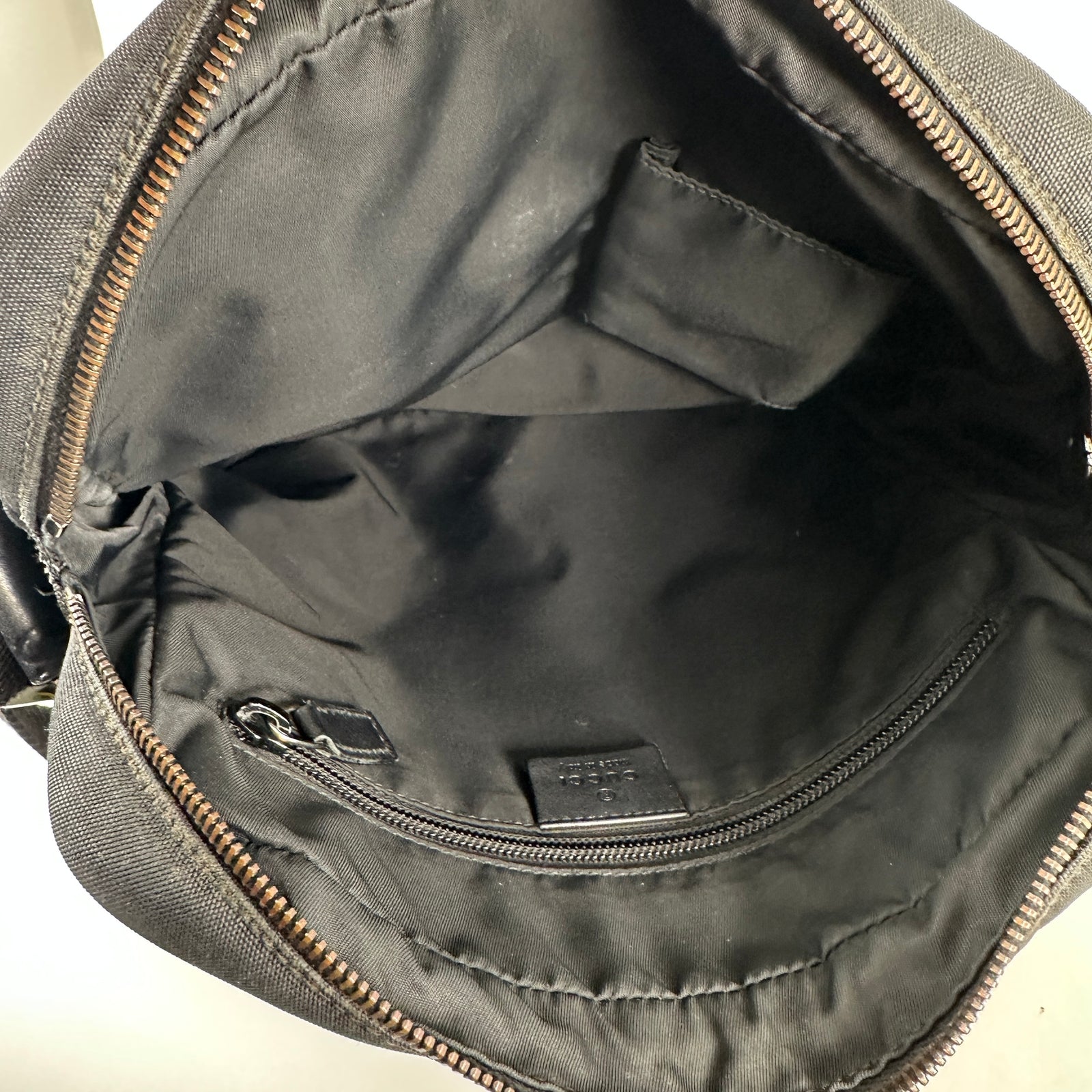 Gucci Black Leather Embossed Cross Body