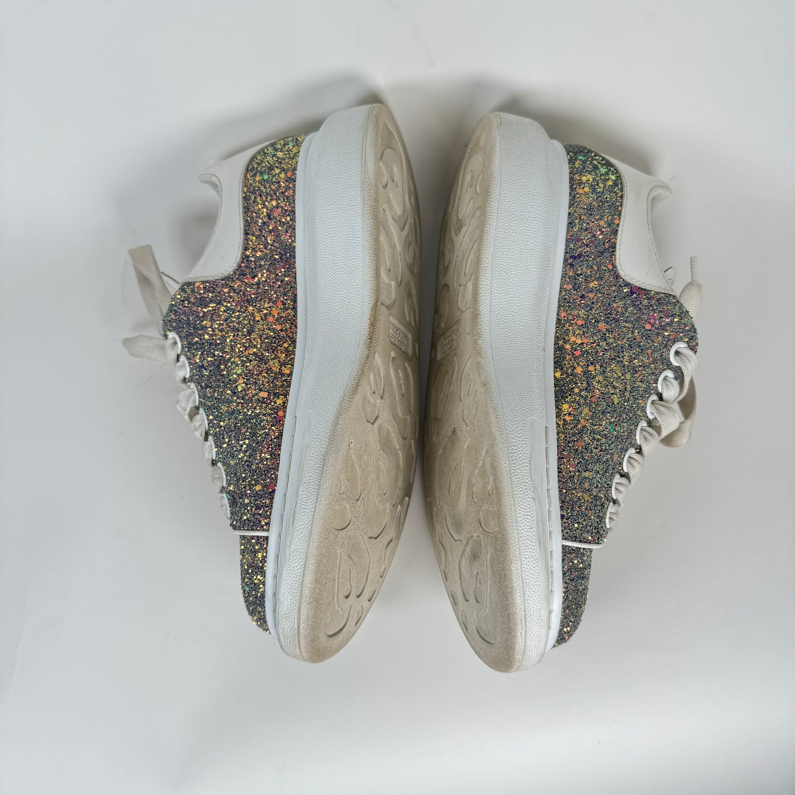 Alexander McQueen Multicolor Glitter Sneakers Size 38
