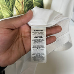 Burberry White Plant Tee Size L