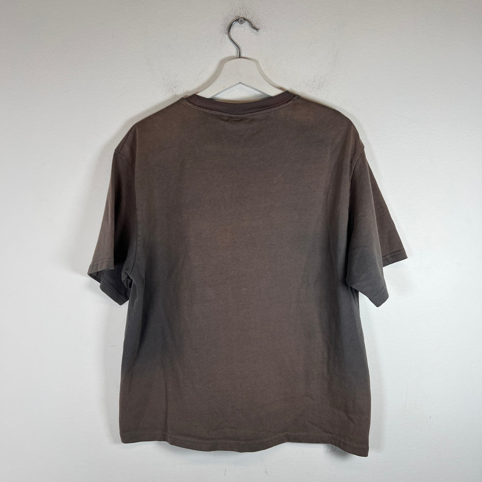 Saint Vanity Grey Wash Jesus Logo T-Shirt Size S