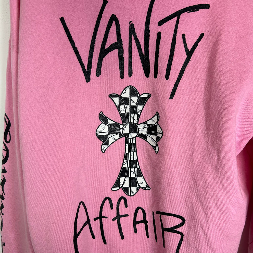 Chrome Hearts Pink Vanity Faith Hoodie Size M