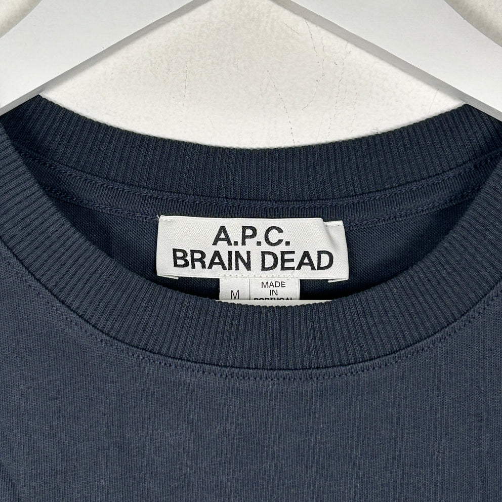 A.P.C x Brain Dead Embroidered T-Shirt Size M