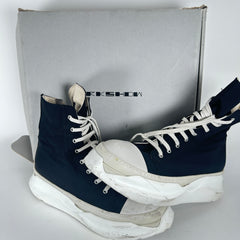 Rick Owens Black Nylon Abstarct High-Top Sneaker Size 12