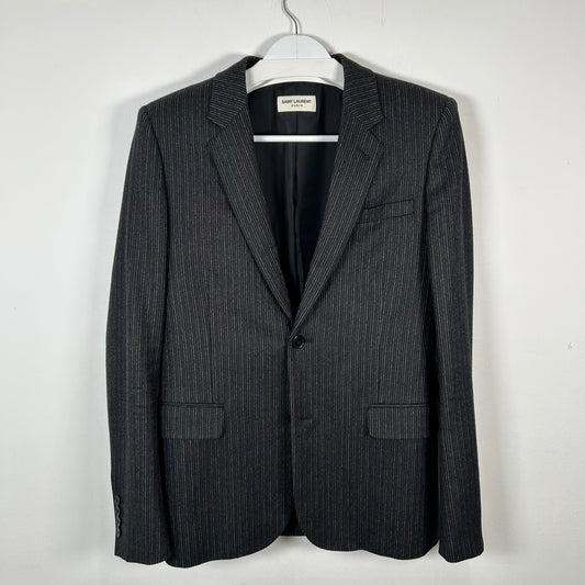 Saint Laurent Grey Pin-Stripe Blazer Size 48