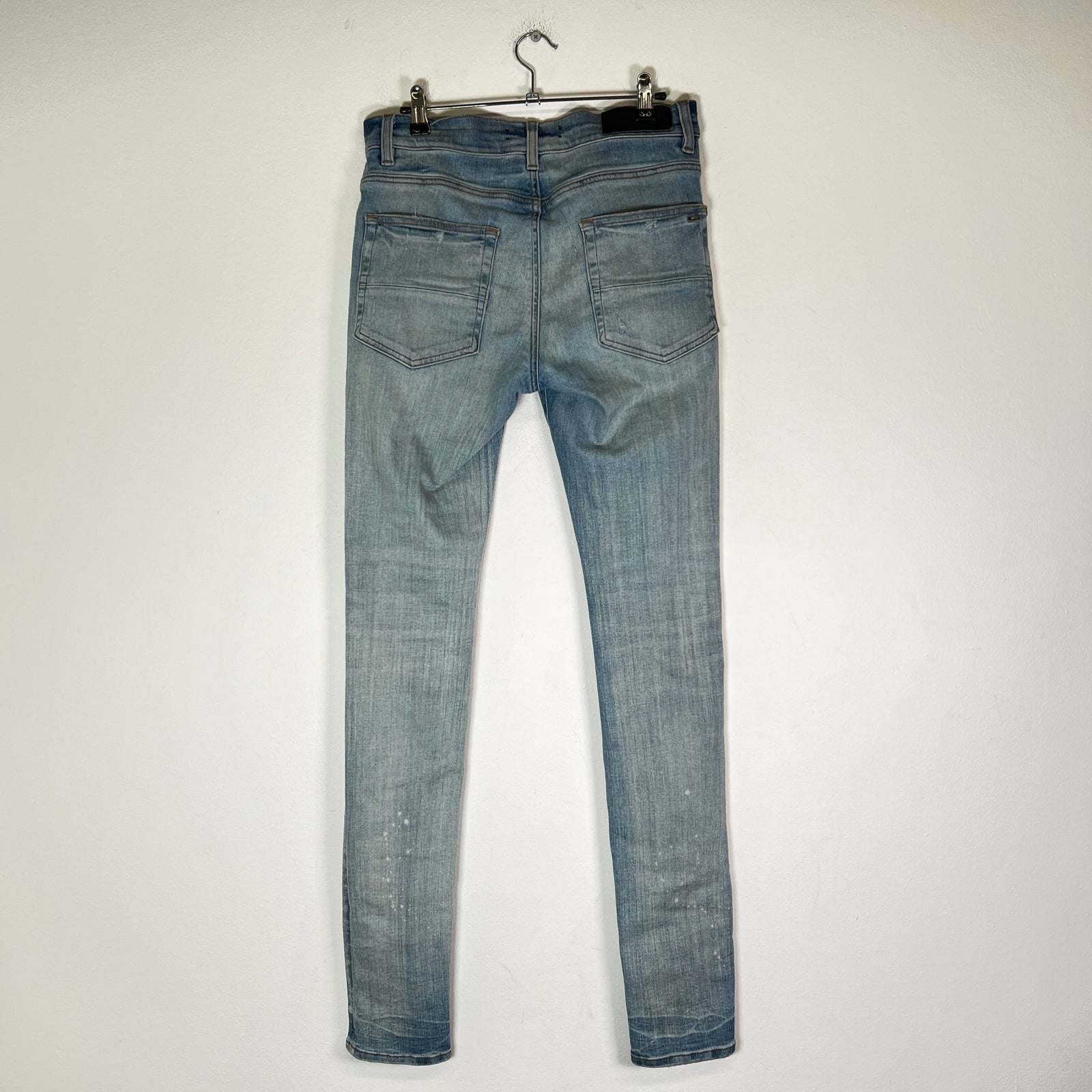 Amiri Multi Color Paisley Lightwash Thrasher Jeans Size 29