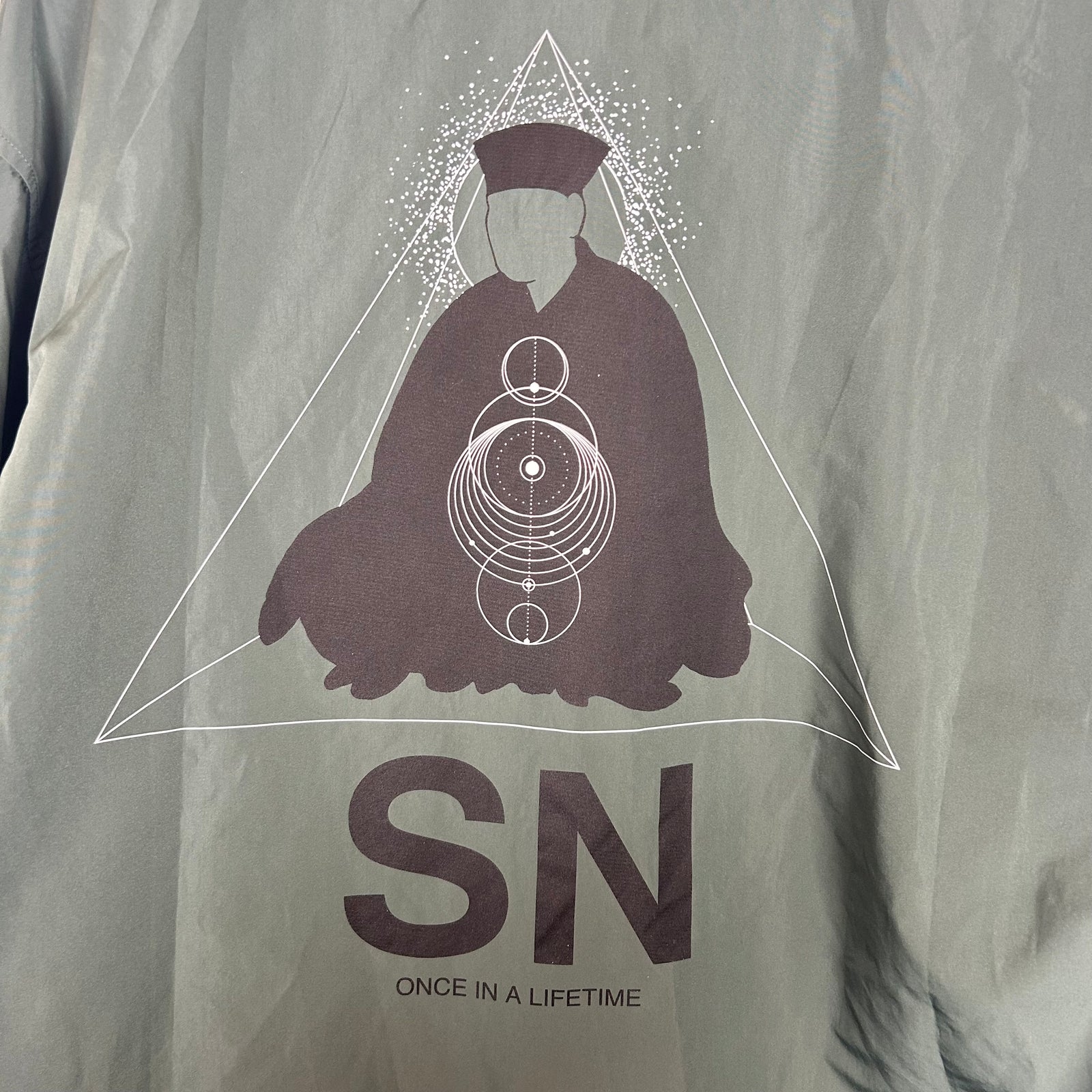 Undercover SS22 Green "Once In A Lifetime" Nylon Shirt Size 3