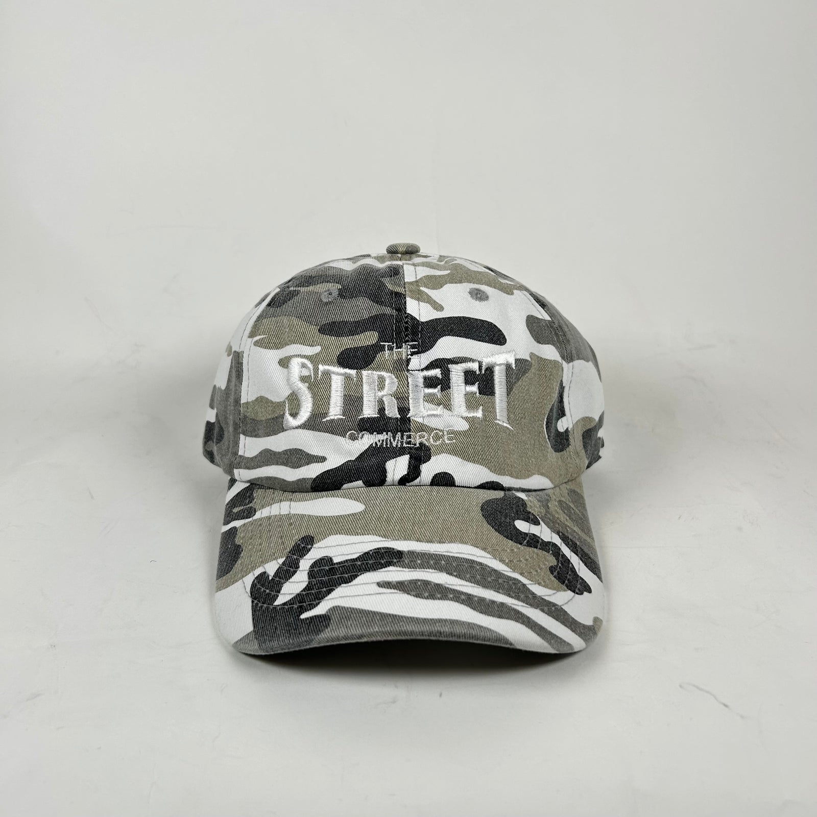 Street Commerce Black Logo Distressed Snapback