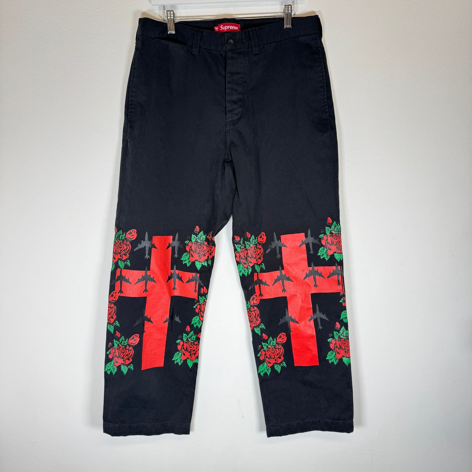 Supreme Black 'Destruction Of Purity' Chino Pants Size 32
