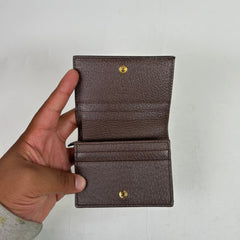 Gucci GG Canvas Ophidia Leather Compact Wallet