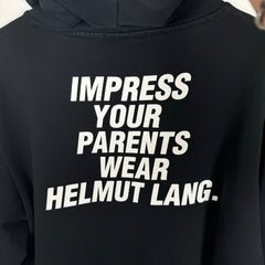 Helmut Lang Black Impress Hoodie Size M