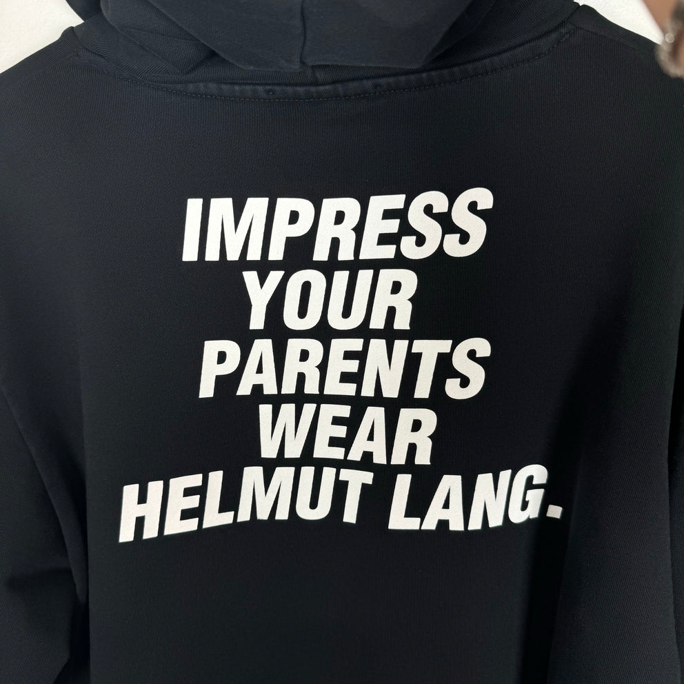 Helmut Lang Black Impress Hoodie Size M