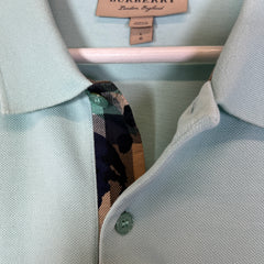 Burberry Mint Blue Hatley Camo Polo Shirt
