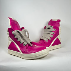 Rick Owens Pink Jumbo Lace Geobasket Size 43.5