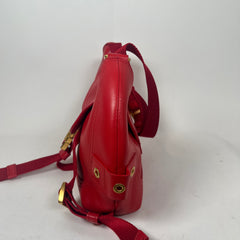 Balmain SS22 Red Calfskin Small Major Shoulder Bag