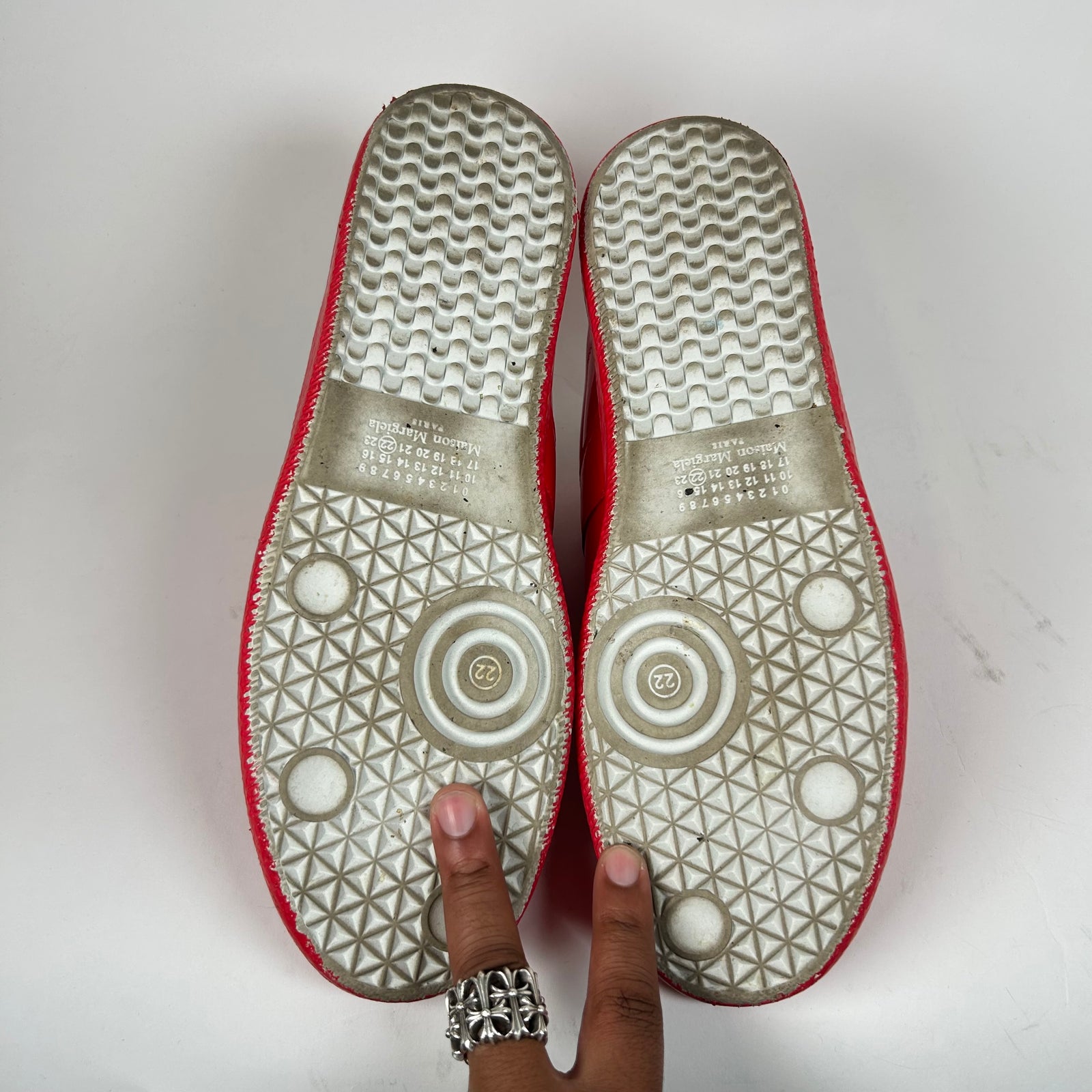 Maison Margiela Red Patent Leather Gats Size 45