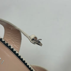 Gucci White Leather GG Studded Platform Sandals Size 38