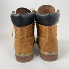 Supreme x Timberland Wheat Diamond Plate 6" Premium Waterproof Boots Size 8.5