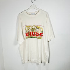 Rhude 'Monaco' Cream Graphic T-Shirt Size XXL