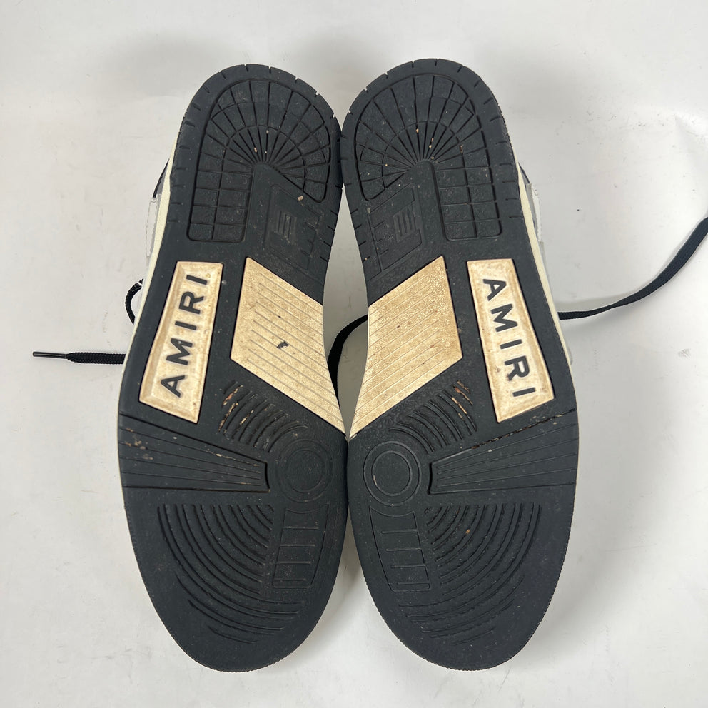Amiri Black/White Skel Low Top Sneaker Size 41