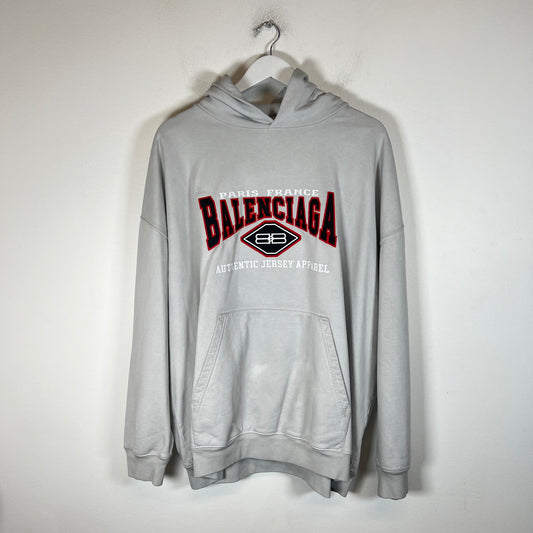 Balenciaga Dirty White Authentic Jersey Apparel Hoodie Size S