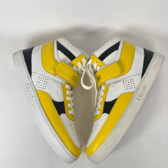 Celine Yellow/White CT-03 Leather High-Top Sneaker Size 45
