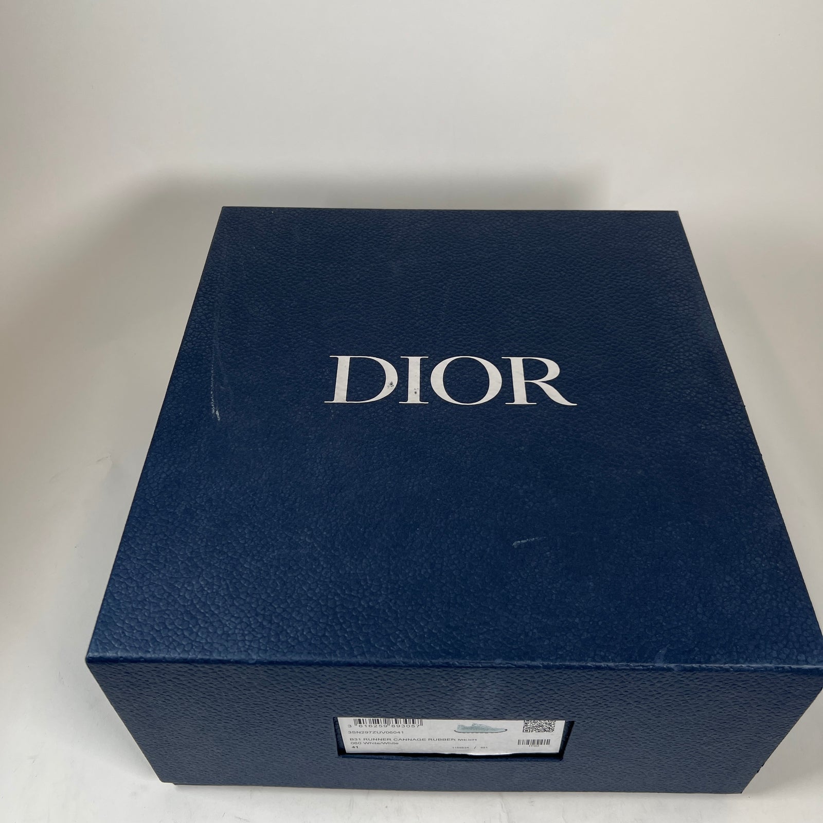 Dior B31 White/White Carnage Rubber Mesh Runner Size 41