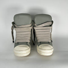 Rick Owens Light Gray Padded Jumbo-Lace Ramone Size 45