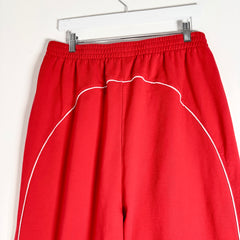 Balenciaga Red/White Soccer Baggy Sweatpants Size M
