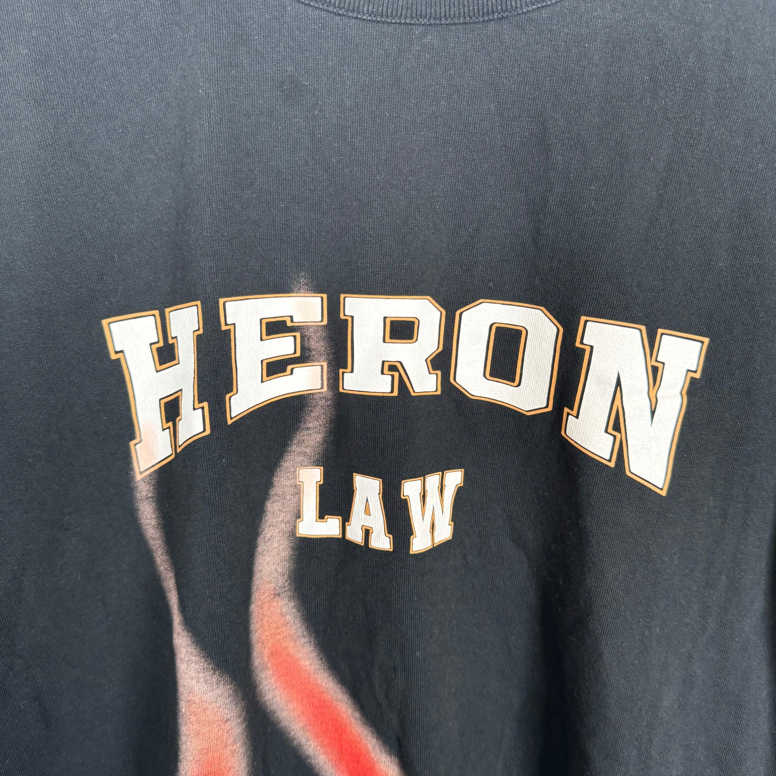 Heron Preston Black Law Tee Size L