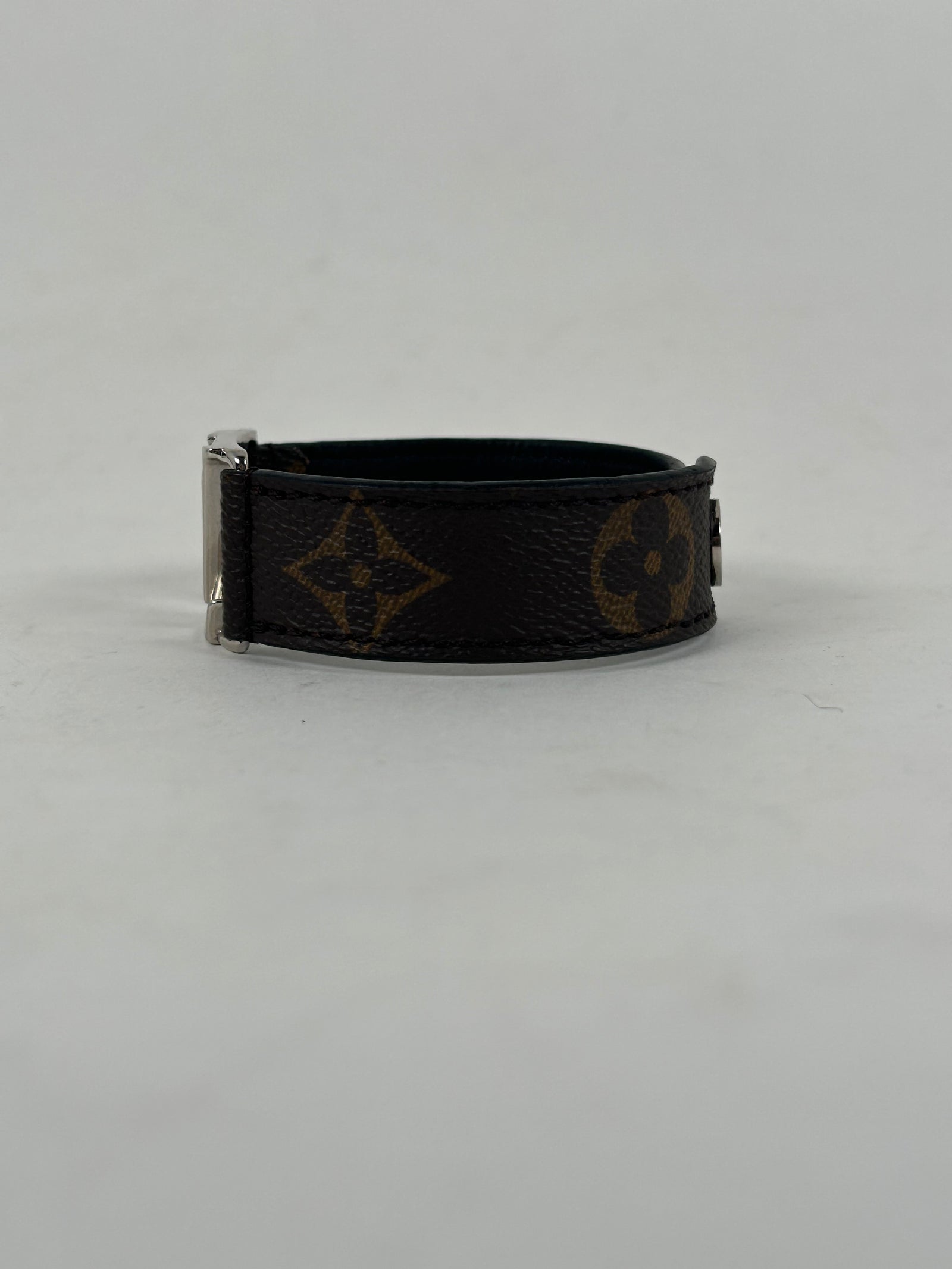 Louis Vuitton 'LV' Leather Strap Bracelet